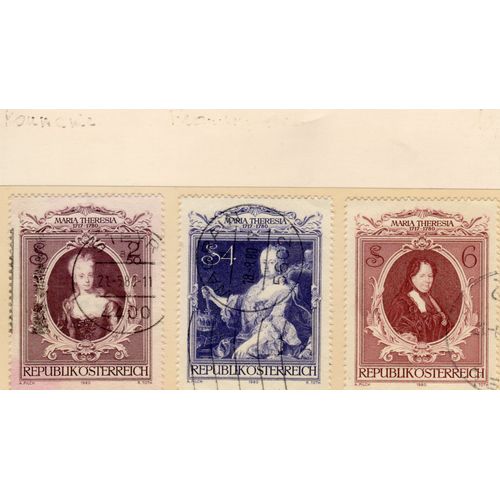 Timbres-Poste DAutriche (200ème Anniversaire De La Mort De LImpératrice Marie-Thérèse)