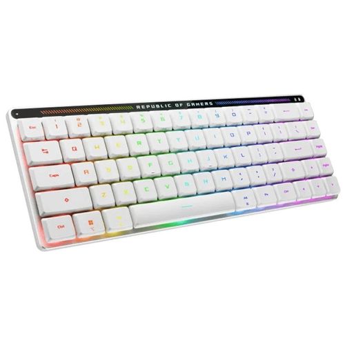 Clavier sans fil de jeu à profil bas Asus Rog Falchion Rx blanc (Es)