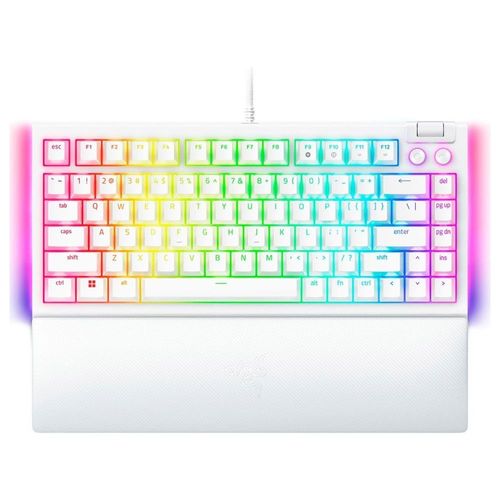 Clavier mécanique Razer Blackwidow V4, interrupteur tactile 75% RVB, blanc