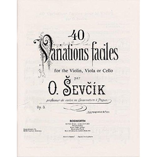 Sevcik Violin Studies: 40 Variations Pa / Recueil