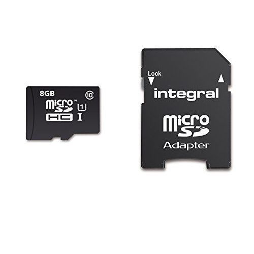 Integral UltimaPro - Carte mémoire flash (adaptateur microSDHC - SD inclus(e)) - 8 Go - UHS-I U1 / Class10 - micro SDHC