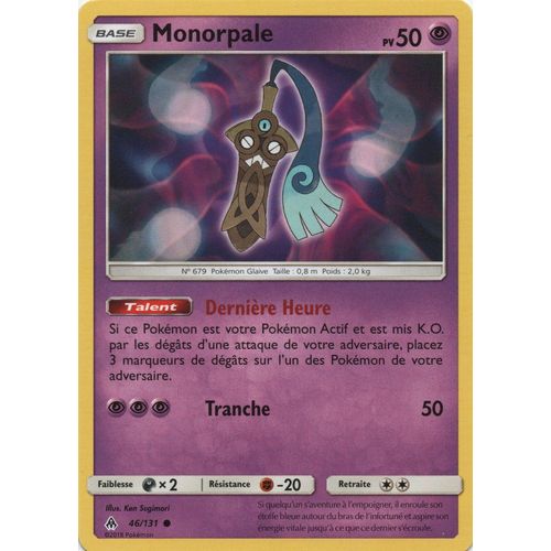 Carte Francaise Monorpale 46/131 Lumière Interdite Pokemon