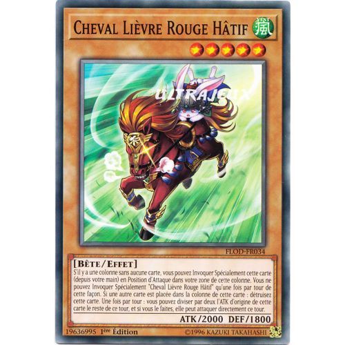 Yu-Gi-Oh! - Flod-Fr034 - Cheval Lièvre Rouge Hâtif - Commune Short Print