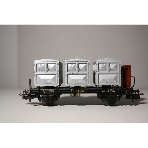 Wagon Chargé De Containers Avec Guérite Märklin Ho Référence 4614-Marklin