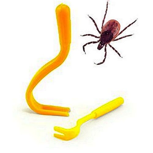Lot De 2 Crochets Tire-Tiques - Retire / Enlève / Arrache Tique - Pour Animaux Chien Chat Cheval Et Humain