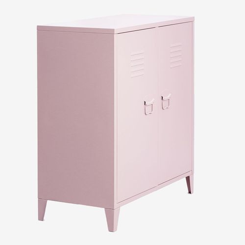 Buffet Casier 2 Portes En Acier Pohpli Rose Noisette