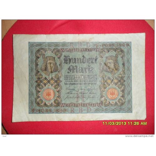 Billet De 100 Marck De 1920 En Etat 5 Environ