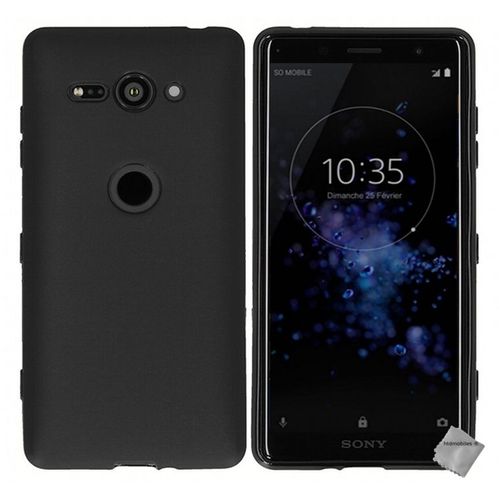 Housse Etui Coque Pochette Silicone Gel Fine Pour Sony Xperia Xz2 Compact + Film Ecran - Noir