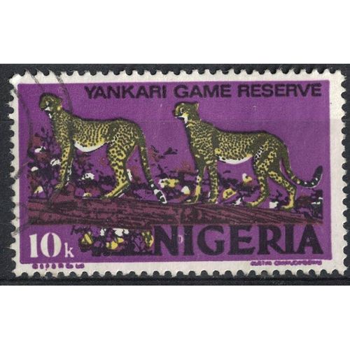 Nigeria 1976 Oblitéré Used Animaux Acinonyx Jubatus Guépard Yankari Game Reserve