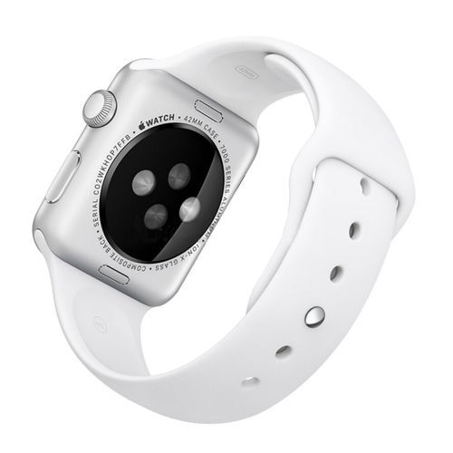 Rock Apple Watch 38mm Bracelet Silicone Effet Trou Aere Blanc