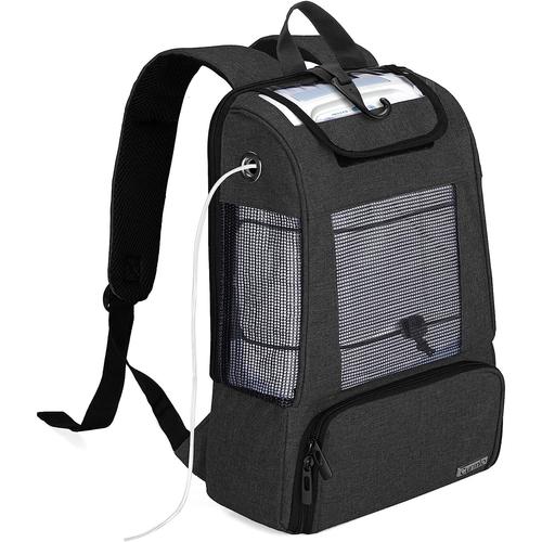 Sac De Transport Pour Concentrateurs D'oxygène Portables Sac À Dos Poc Universel Avec Panneaux En Filet Pour La Respirabilité Compatible Pour Les Unités Inogen Oxygo Caire Noir