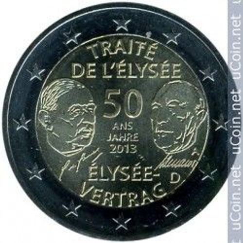 Pièce 2 Euros Allemagne 2013 Du 50 Ème Anniversaire De La Signature Du Traité De L¿Elysée