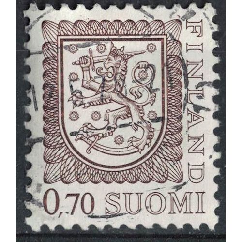 Finlande 1975 Oblitéré Used Coat Of Armes Blason Armoiries Brun Foncé