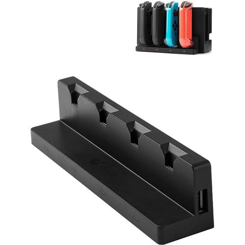 4 En 1 Joy-Con Chargeur Dock Station De Charge Manettes Pour Switch,Station De Chargement Pour Nintendo Switch Joycons, D'accueil Avec Indicateur Led