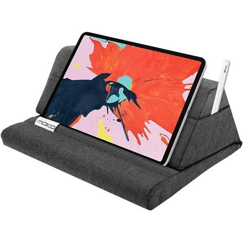 Coussin de Support de Tablette Compatible avec iPad 10.2 10th/2022, iPad Pro 11/12.9 2022/2020/10.5/9.7, iPad Air 5 10.9/Air 4/3, iPad Mini 6/5, Mini 1 2 3 4, Galaxy Tab - Gris Sidéral