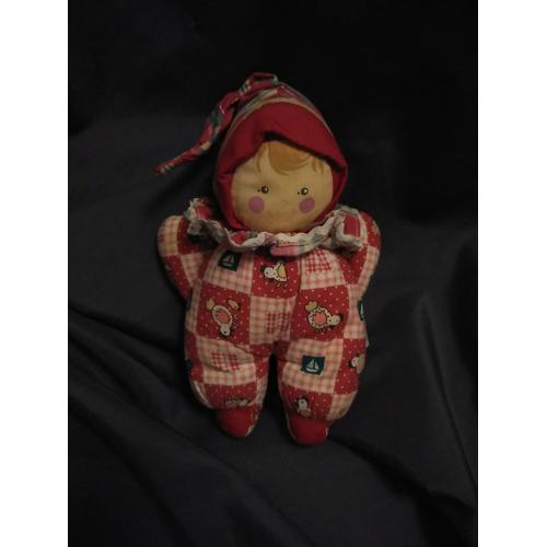 Doudou Corolle Bebe Lutin Rouge Motifs Poule Grelot 1997 Vintage Rakuten