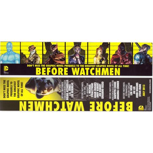 Marque Page Dc Comics : Before Watchmen / Format: 57x259mm - 2013