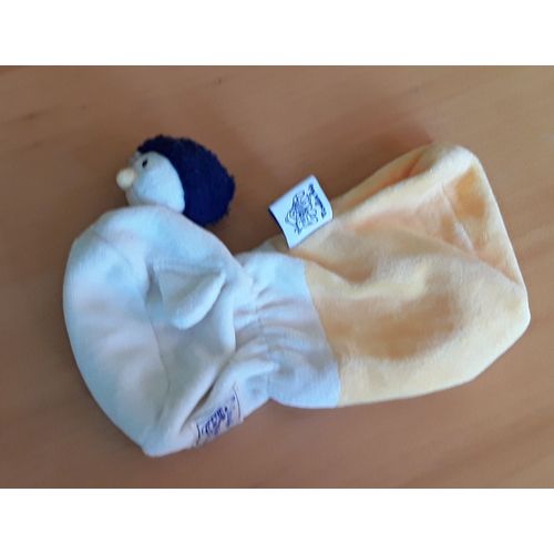 Doudou Canard Seraphin Avec Grelot Jaune Et Beige - Marque Moulin Roty
