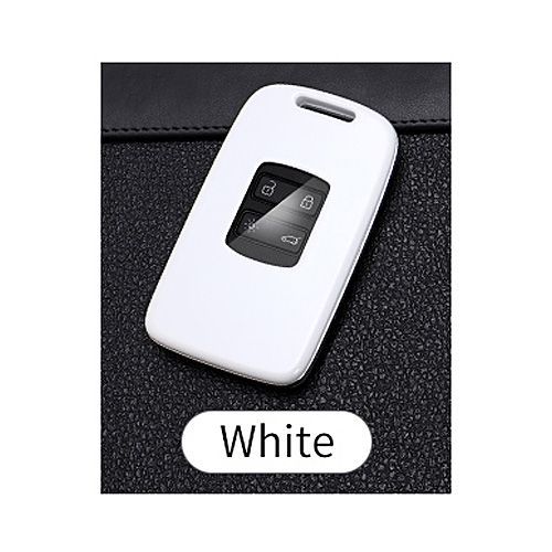 Blanc - 1x Housse De Clé De Voiture Abs Pour Renault Koleos Kadjar Scenic Megane Sandero Espace Clio Captur Kangoo Laguna Talisman Twingo