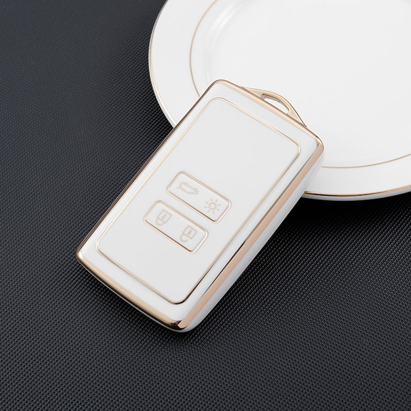 Blanc - Couvercle De Bote  Cls De Voiture En Tpu, Motif J...