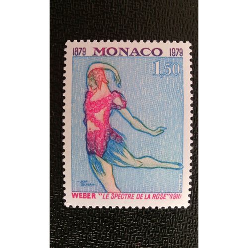 Timbre Monaco Yt 1192 'les Spectres De La Rose' De Carl Maria Von Weber 1979