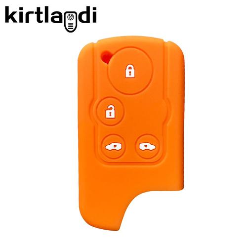 orange (4 boutons) - Coque de télécommande en Silicone pour Honda Spada StepWgn RG1, sans clé, pour modèles Spike Ge6 Fit Jazz navette GP2