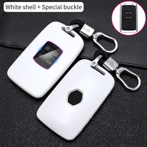 Blanc - Coque Abs Pour Clé De Voiture, Étui Pour Renault Koleos Kadjar Scenic Megane Sandero Espace Clio Captur Kangoo Laguna Talisman Twingo, Nouvelle Collection