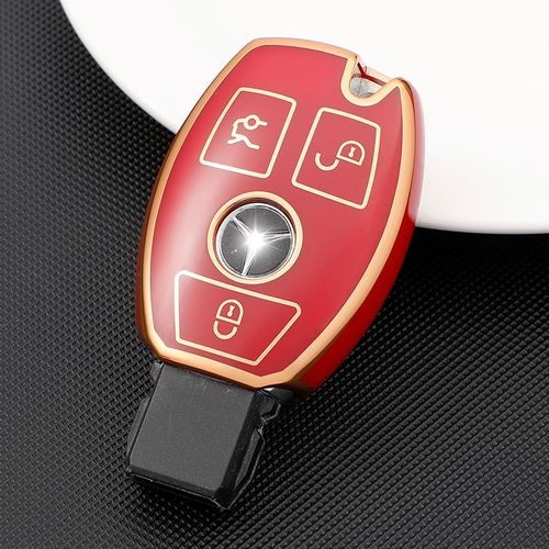 Boitier B3 Rouge - Coque De Protection Pour Clé De Voiture, 2 Boutons, Pour Mercedes Benz Classe A B R G Glk Gla Cla A180 A200 A260 A Amg W204 W251 W463 W176