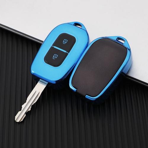 Bleu - Coque De Protection Pour Clé Télécommande, En Tpu, 2 Boutons, Symbole De Circulation, Pour Renault Kwid, Dacia Sandero Logan Duster 2016 2017 2018