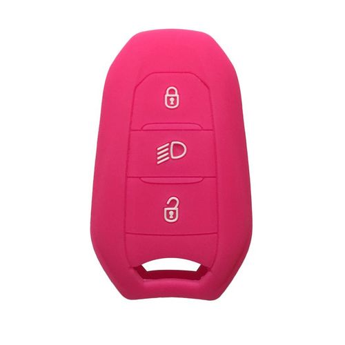 rose - Coque de protection pour porte clés de voiture 5008 DS5 DS6 pour Peugeot 208 DS3 pour citroën C4 C5 X7 housse de télécommande intelligente en caoutchouc de Silicone