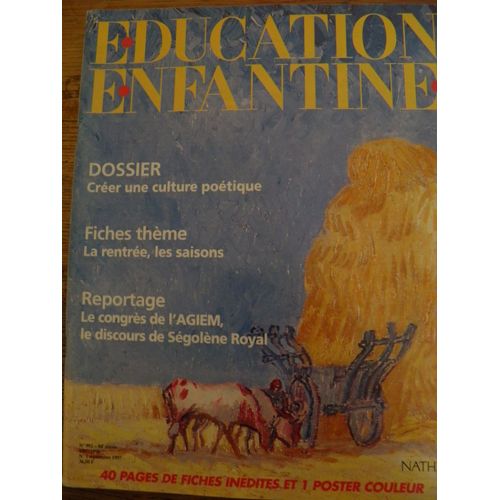 Education Enfantine 992 - Créer Une Culture Poétique - La Rentrée - Les Saisons