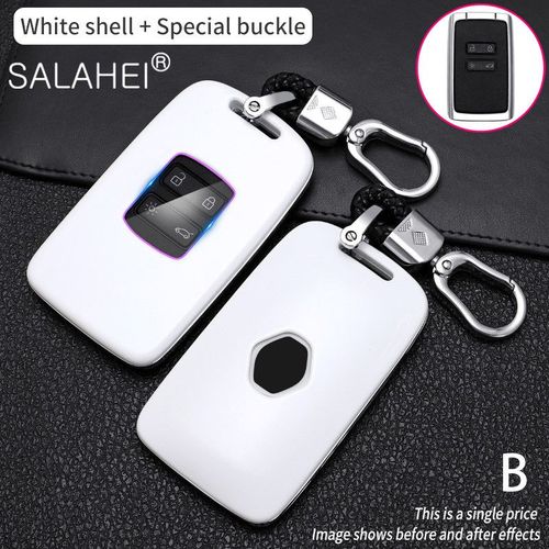 B-Blanc - Coque De Clé De Voiture En Abs, Pour Renault Koleos, Kadjar, Scenic, Megane, Sandero, Espace, Clio, Captur, Kangoo, Laguna, Talisman Et Twingo