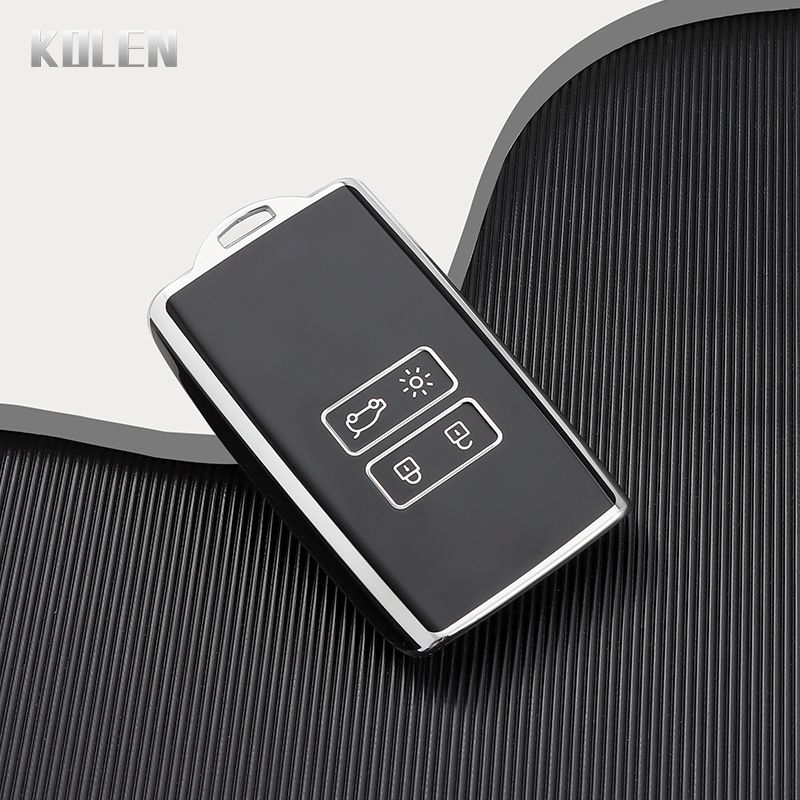 Boîtier Noir Uniquement - Coque En Tpu Pour Clé Télécommande, Pour Renault Koleos, Kadjar, Captur, Megane, Talisman, Espace Clio, Zoe, Scenic 4, Arkana, Dacia, Sandero, Nouvelle Collection