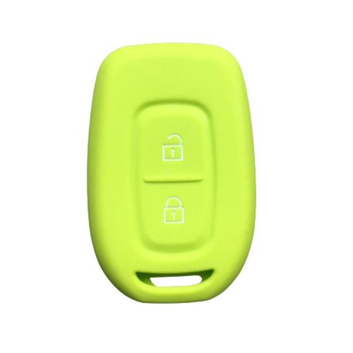 Pomme Verte - Coque De Clé De Voiture En Caoutchouc Silicone Pour Renault Duster Dacia Scenic Master Megane 2016 2017 Fob Couverture De Clé À Distance À 2 Boutons