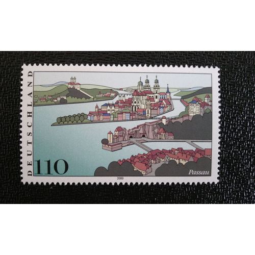Timbre Allemagne (Rfa) Yt 1935 Passau (Vues D'allemagne) 2000