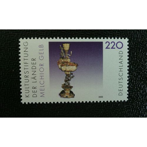 Timbre Allemagne (Rfa) Yt 1941 Fontaine De Table En Argent, 1652-53, Par Melchior Gelb 2000