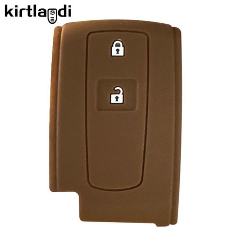 Brun - Étui En Silicone Pour Clé Télécommande, Coque Pour Clé De Voiture, Pour Toyota Corolla Verso 2004 2006 2007, Prius Gen 20 2005 2008, Accessoires