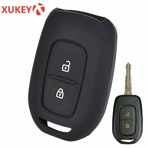 Modèle 1 - Étui Pour Clé De Voiture En Silicone Pour Renault Megane Koleos Kadjar Clio Captur Kwid Pour Dacia Logan Duster 2017 2018 2019 Télécommande De Couverture