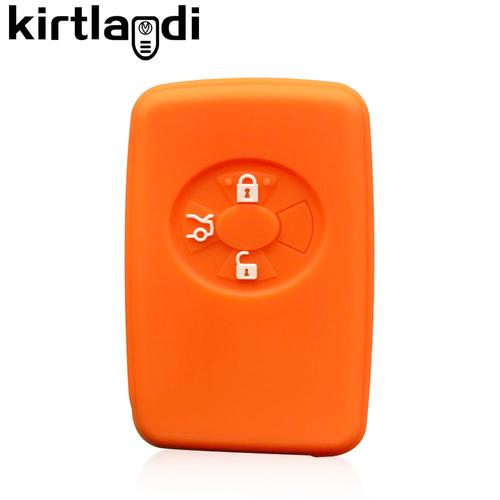 3btns orange - Étui pour clé de voiture en Silicone, pour Toyota RAV4 2008 Premio Auris Rukus Vanguard Estima Alphard Vellfire, coque de télécommande