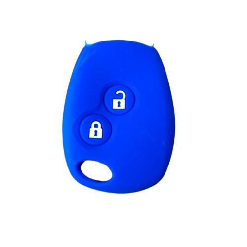 Bleu - Housse De Clé De Voiture En Silicone Pour Renault 2 Boutons Kangoo Dacia Scenic Megane Sandero Captur Twingo Modus Pour Nissan Accessoires