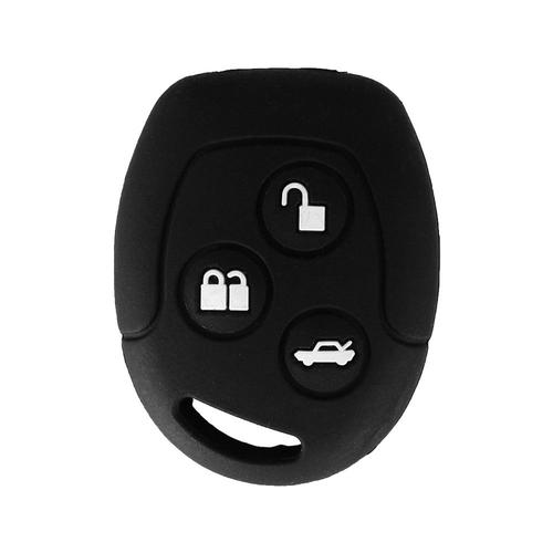 Noir - housse de clé en Silicone à 3 boutons pour Ford MONDEO FIESTA FOCUS C MAX S MAX, étui de télécommande, TRANSIT KA GALAXY