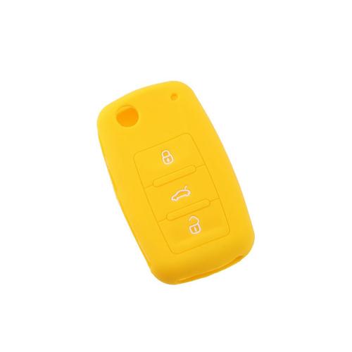 Jaune - Housse De Clé De Voiture En Silicone Pour Volkswagen Vw Polo Passat B5 Golf 4 5 6 Jetta Mk6 Tiguan Gol Crossfox Plus Eos Scirocco Beeet