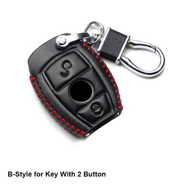 B Noir Rouge - Housse De Cl De Voiture En Cuir Vritable, ...