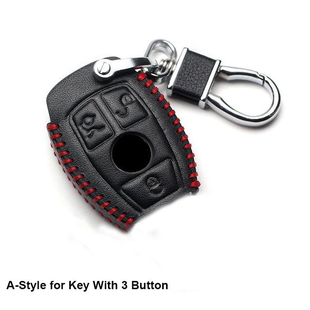 Un Noir Rouge - Housse De Cl De Voiture En Cuir Vritable, ...