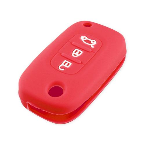 Rouge - Housse De Clé En Silicone, Pour Lada Vesta Granta Xray Kalina Aurora Sedan Sport, Renault Fluence Clio Megane, Mercedes