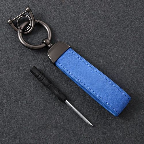 Bleu - Pour Mercedes-Benz - Porte Clés En Métal Cuir Daim, Emblème De Puissance, Accessoires Pour Bmw M X1 X3 X4 X5 X6 X7 E46 E90 F20 E60 E39