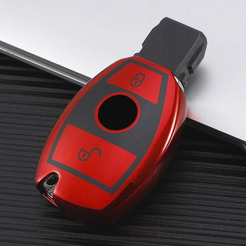 Bouton Rouge 2 - Porte-Clés À Coque Complète En Tpu Souple, Pour Mercedes Benz A B C R G Classe Glk Gla W204 W251 W463 W176 Amg, Nouvelle Collection