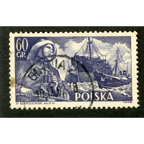 Timbre Oblitéré Polska, 60 Gr