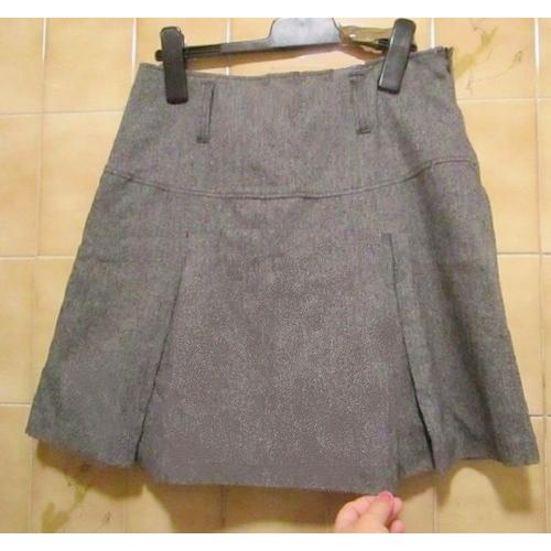 Jupe Gris Foncé, Mi-Longue, Yessica, Neuve, T. 38 Large Ou T. 40 Juste