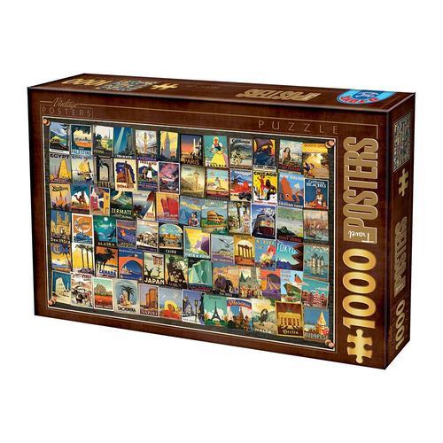 Puzzle 1000 Pièces Vintage Posters - Voyage